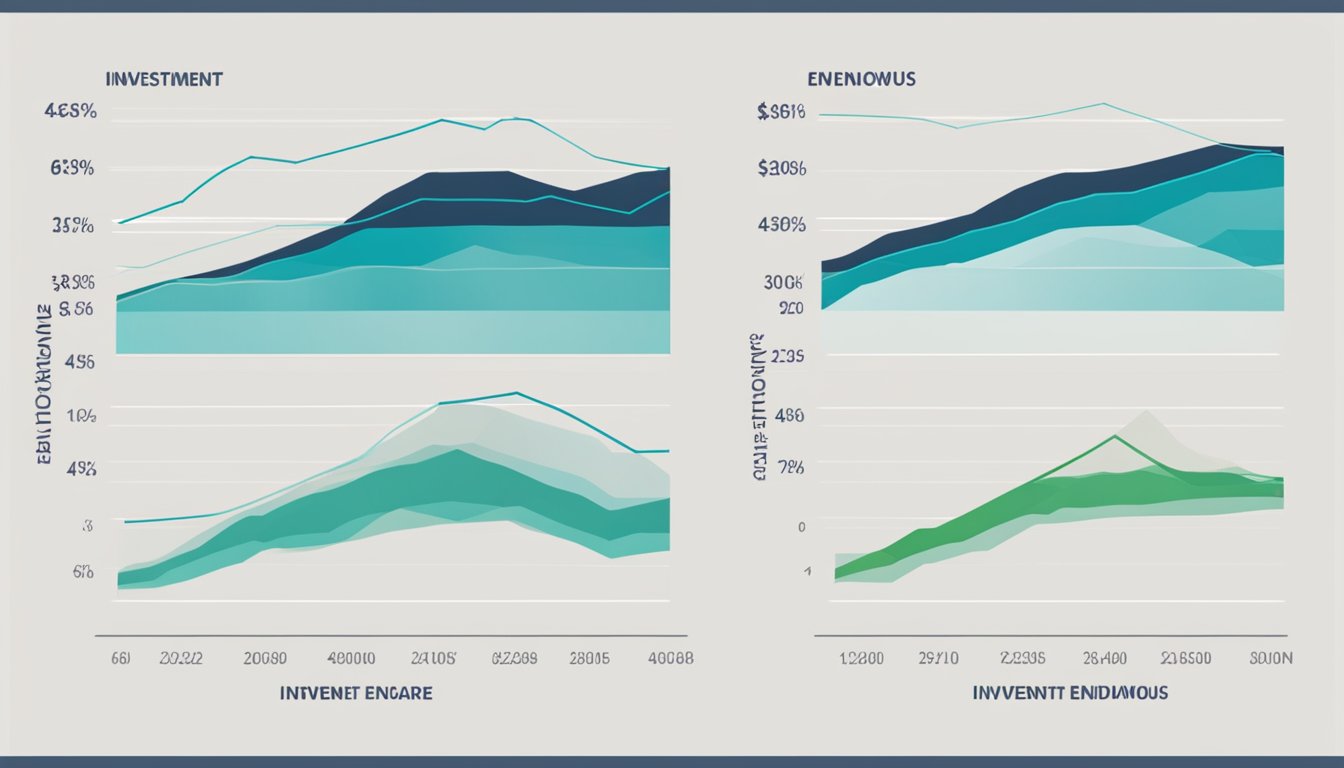 Two graphs side by side, one labeled "Investment MoneyOwl" and the other "Endowus Singapore," showing a clear comparison of investment performance