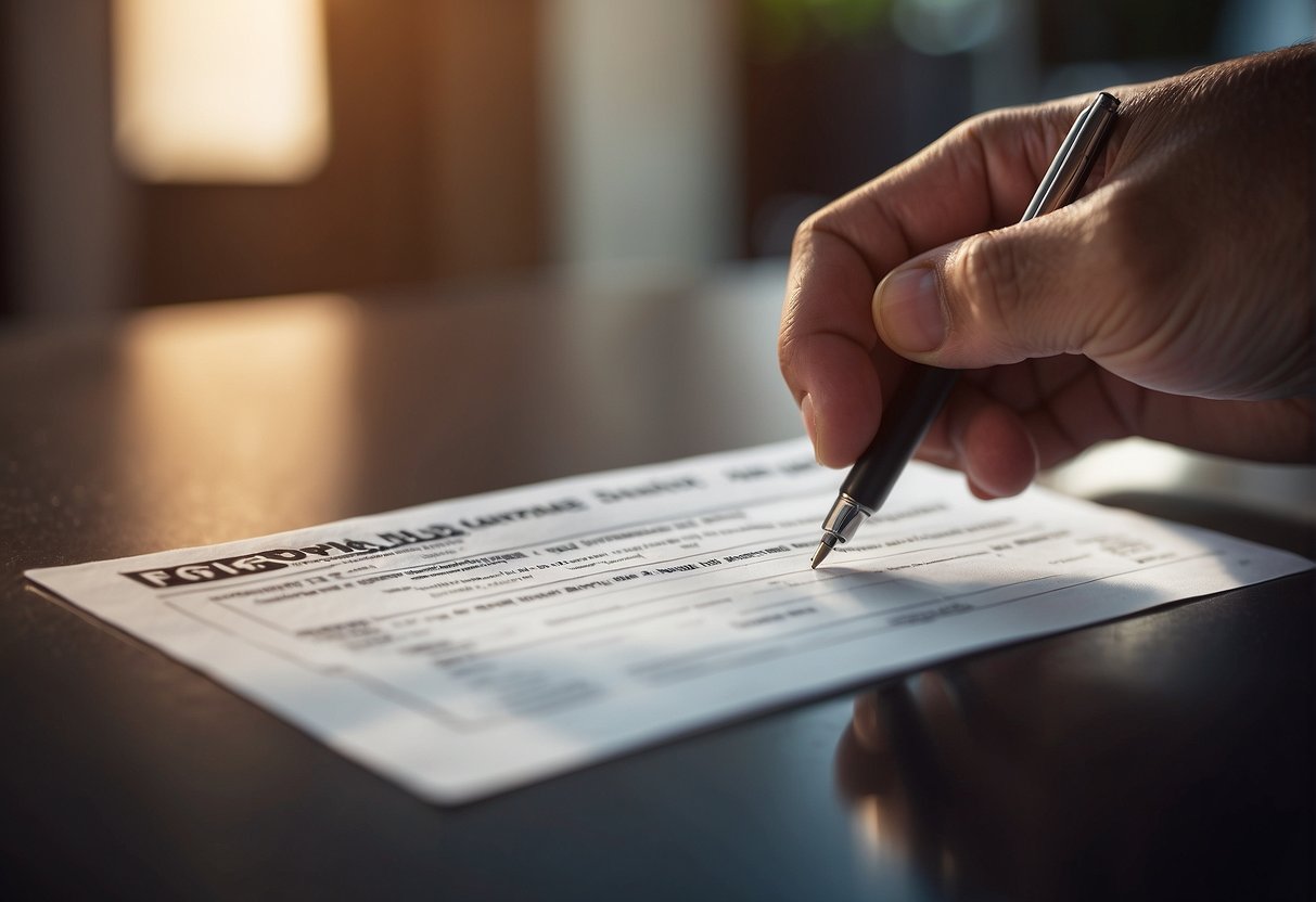 A dog's paw pressing onto a registration form for the LOF, with a pen poised to fill in the details