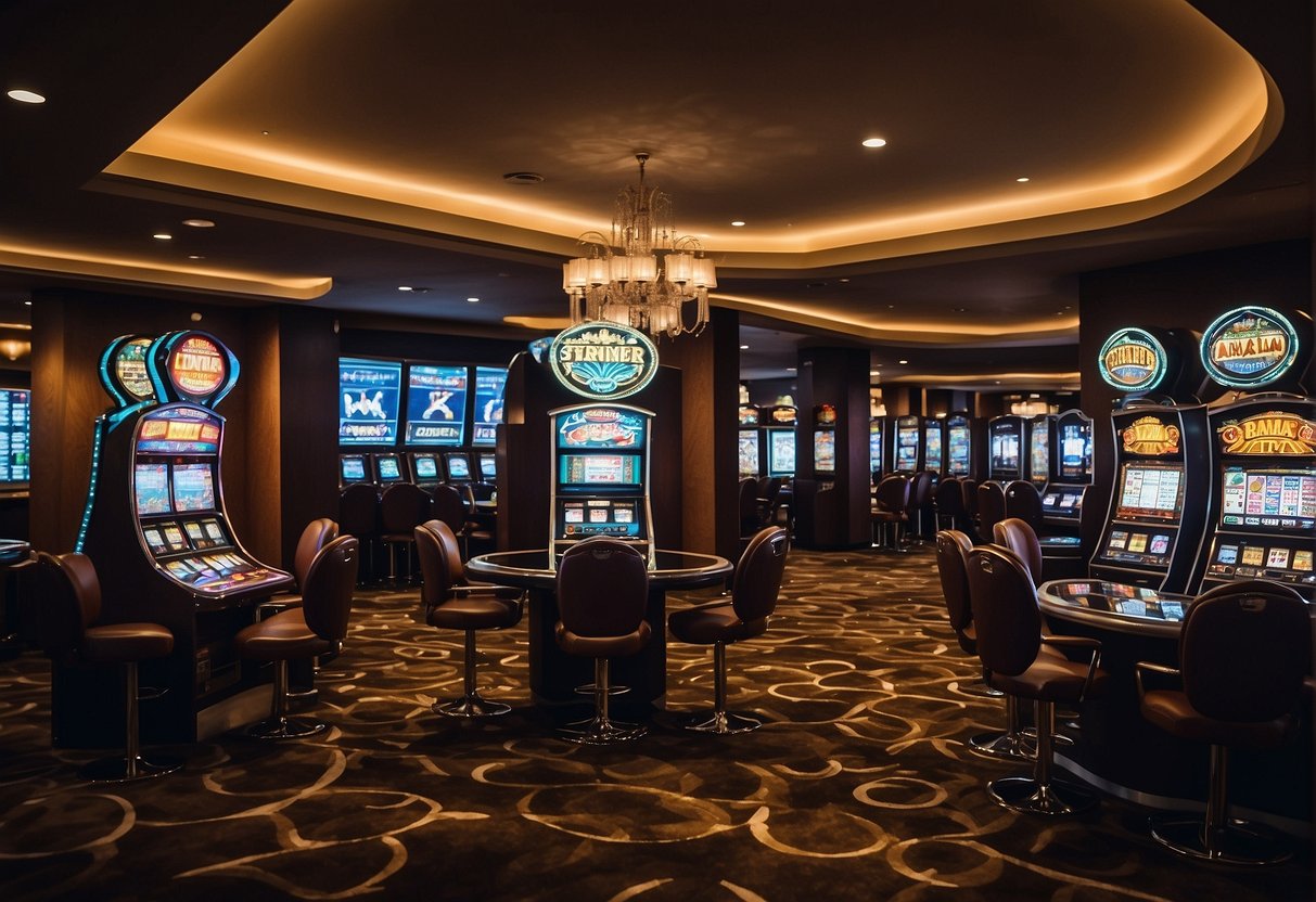 The website bovada.lv features a variety of casino games including slots, blackjack, roulette, and poker. The games are displayed on a sleek and modern interface, with vibrant graphics and enticing animations