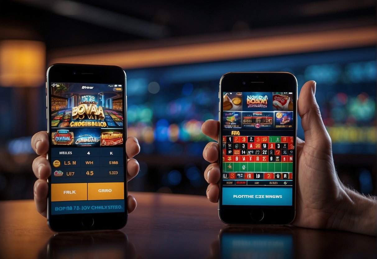 The website bovada.lv features a variety of mobile games and software for gambling, including slots, table games, and sports betting options. The interface is sleek and user-friendly, with vibrant graphics and seamless navigation