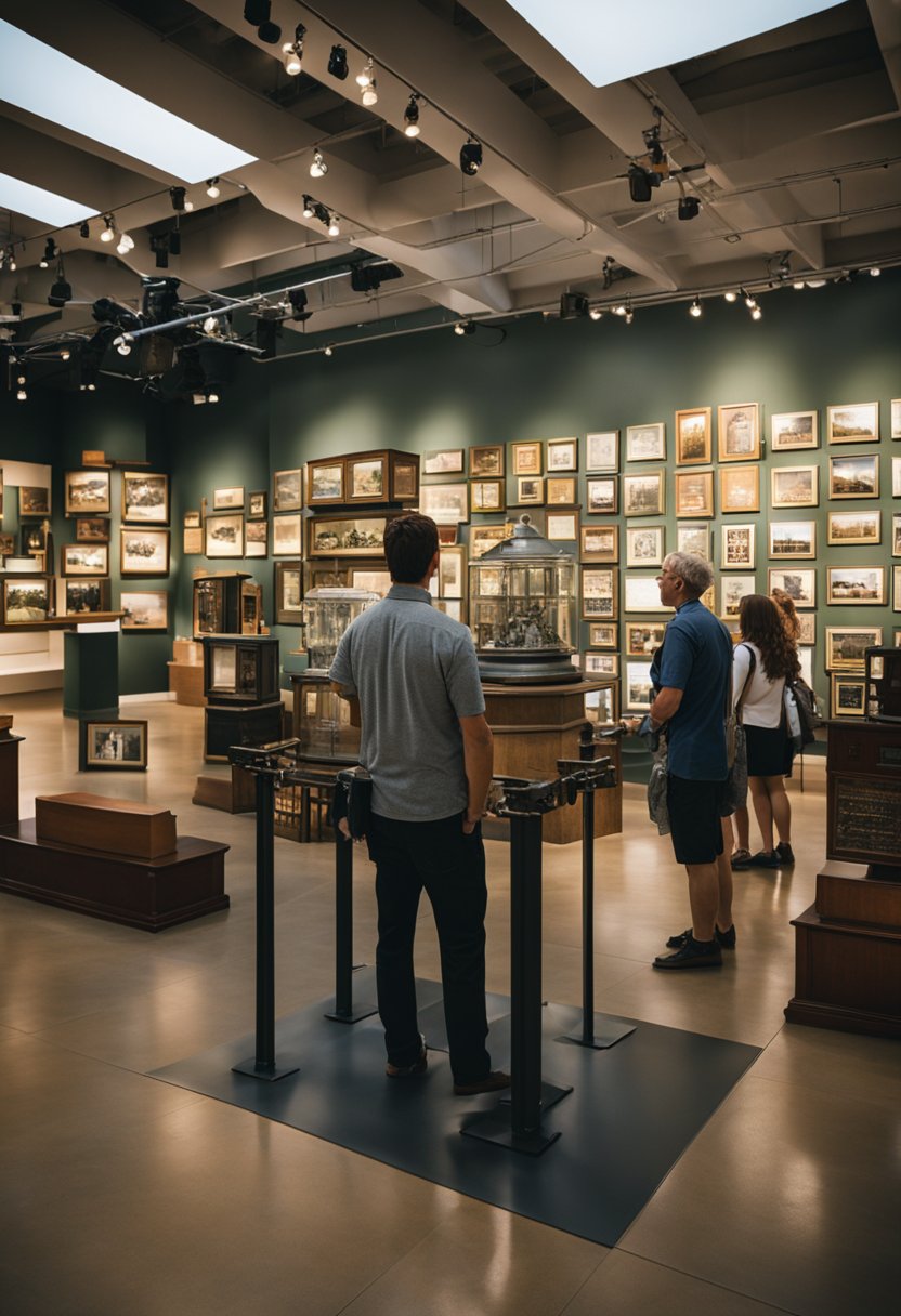 Visitors virtually tour Waco museums, surrounded by historical artifacts and cultural displays