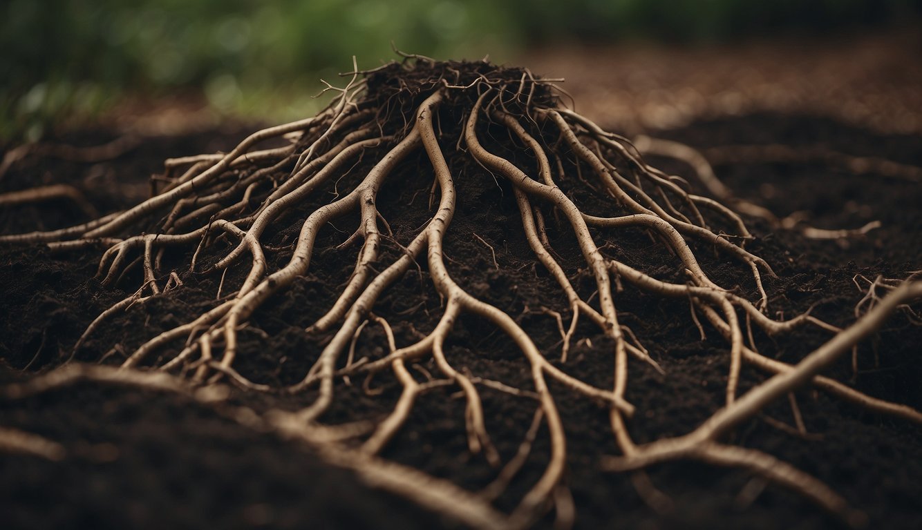 Rotten roots entangled in dark soil, surrounded by unanswered questions