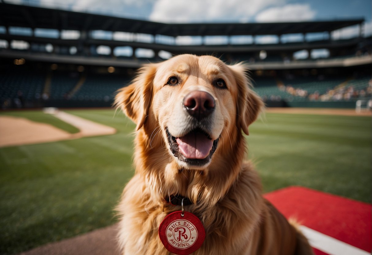 A golden retriever named Bruce brings luck to the Rochester Red Wings baseball team as their new mascot
