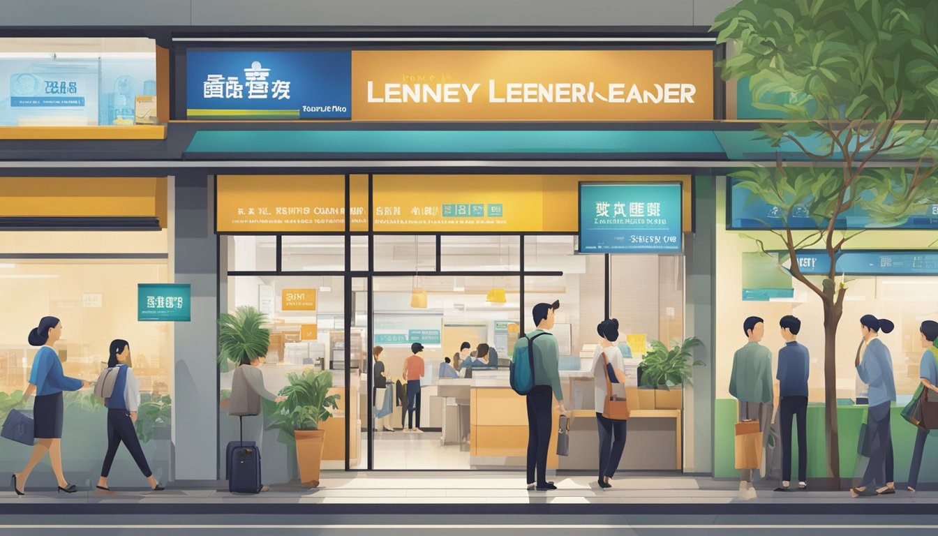 The bustling Ang Mo Kio Central Money Lender, with its bright signage and steady stream of customers, exudes a sense of reliability and trustworthiness