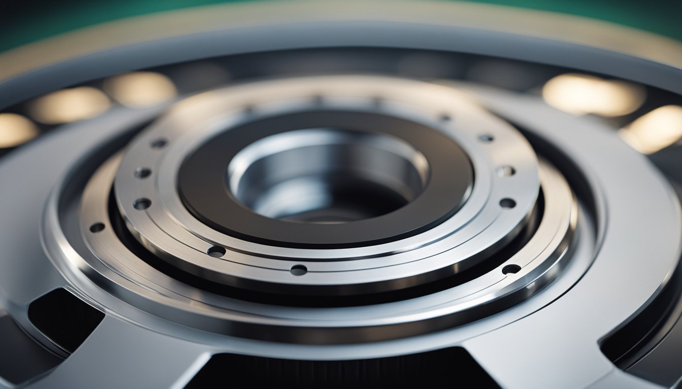 Aluminum turntable bearings spinning on a smooth surface