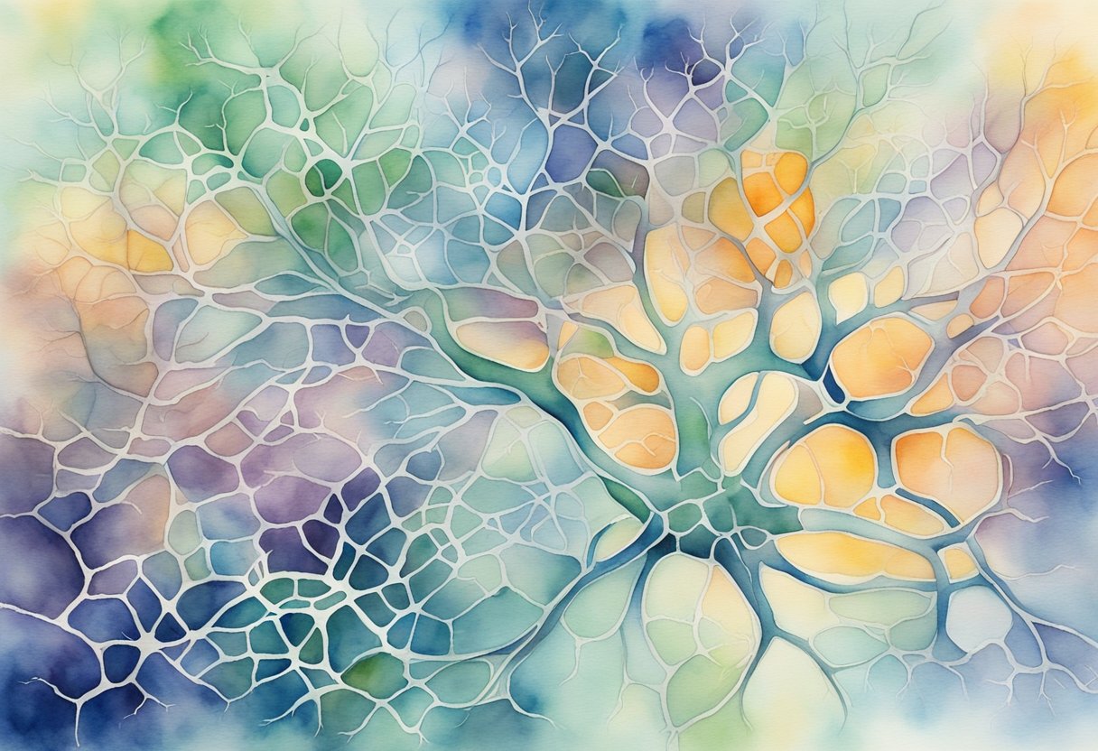 A network of interconnected neurons forming new pathways, symbolizing neuroplasticity and growth mindset