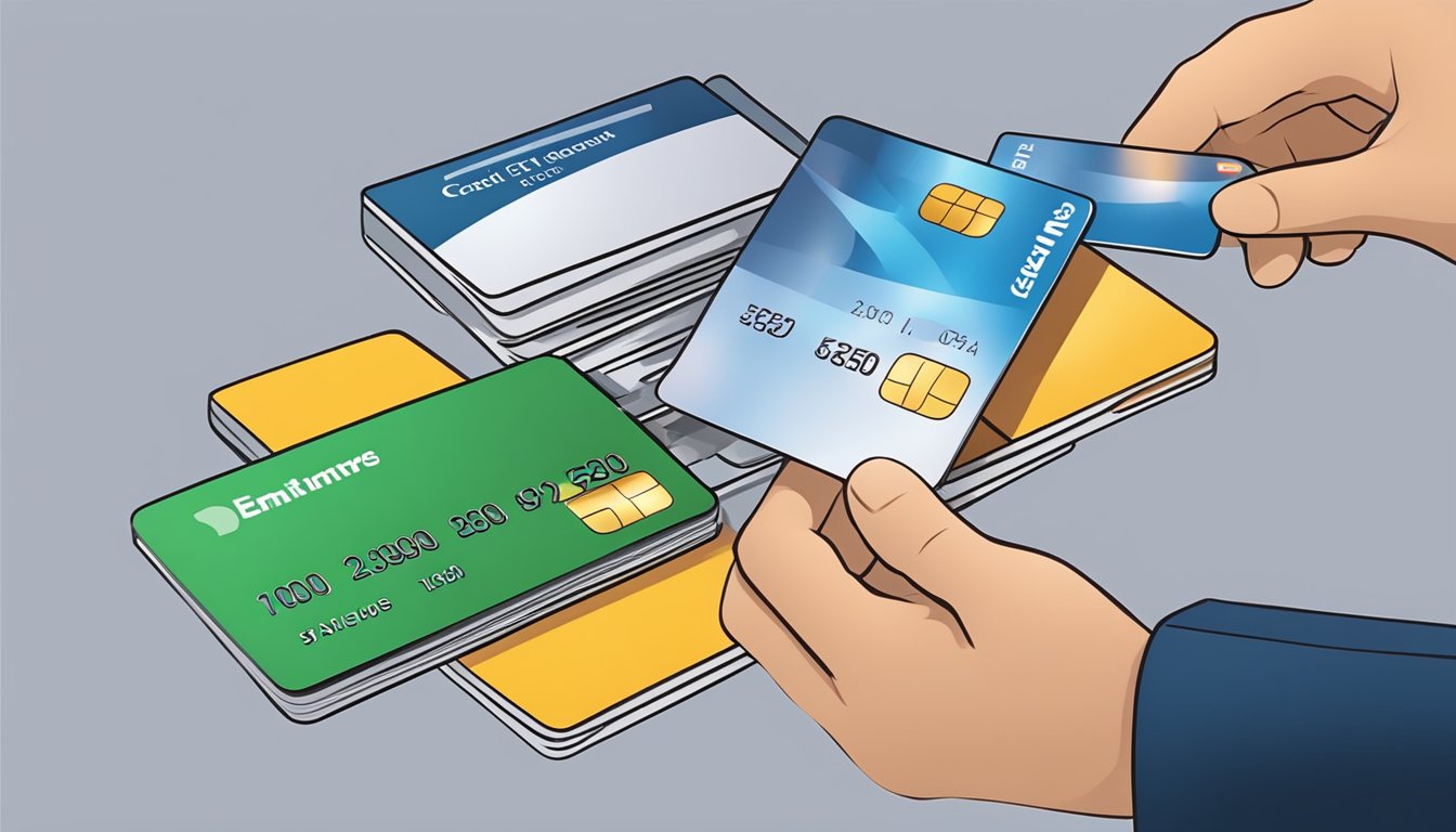 A credit card being used to make EMI payments for a personal loan, with a clear demonstration of the process and steps involved
