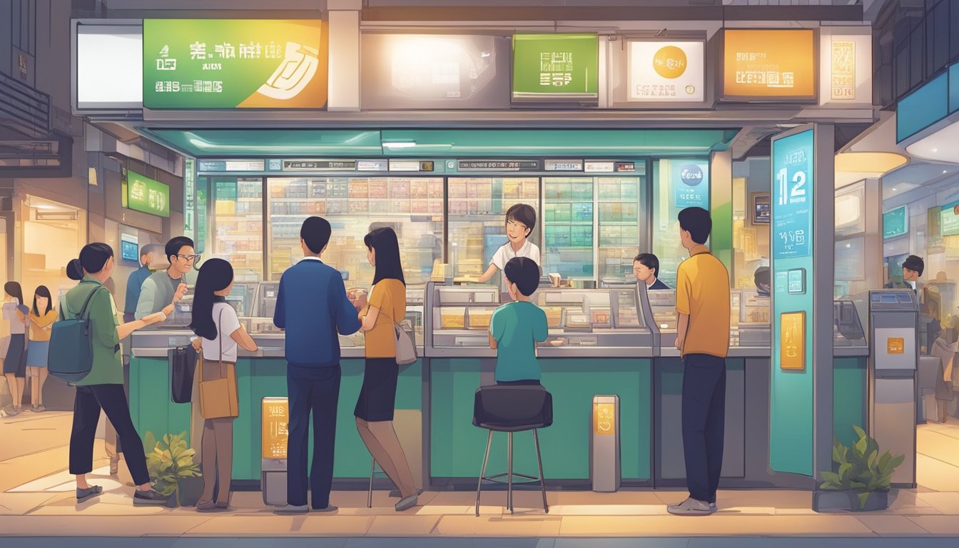 The bustling Toa Payoh Money Changer is filled with customers exchanging currency, while the staff efficiently serve each customer, ensuring maximum value