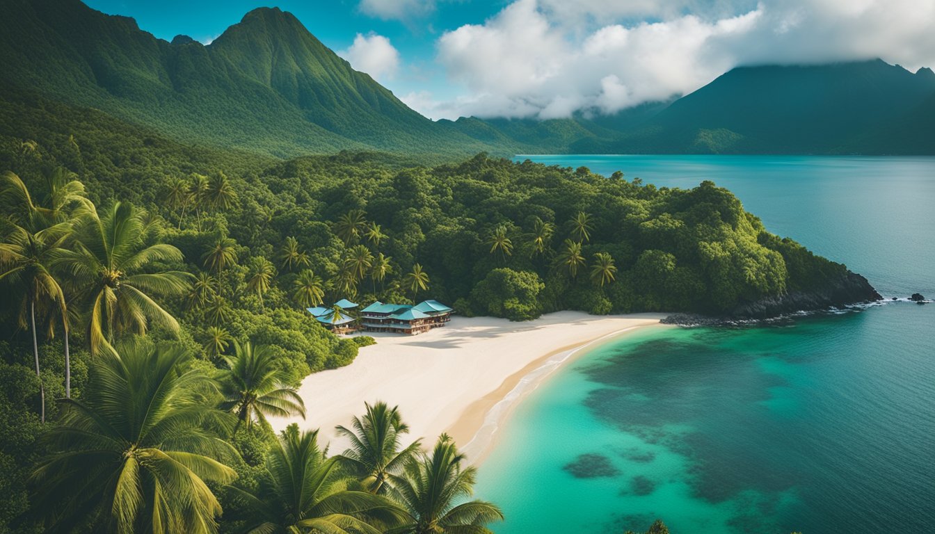 Palm-fringed beaches, turquoise waters, lush rainforests, and colorful colonial architecture set against a backdrop of volcanic peaks. A tropical paradise waiting to be explored