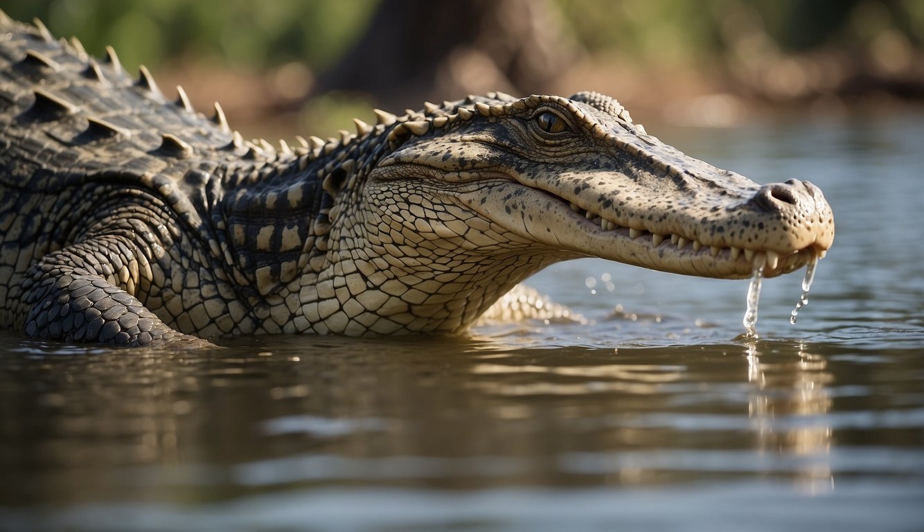 Nile crocodiles use sticks to lure birds closer for hunting