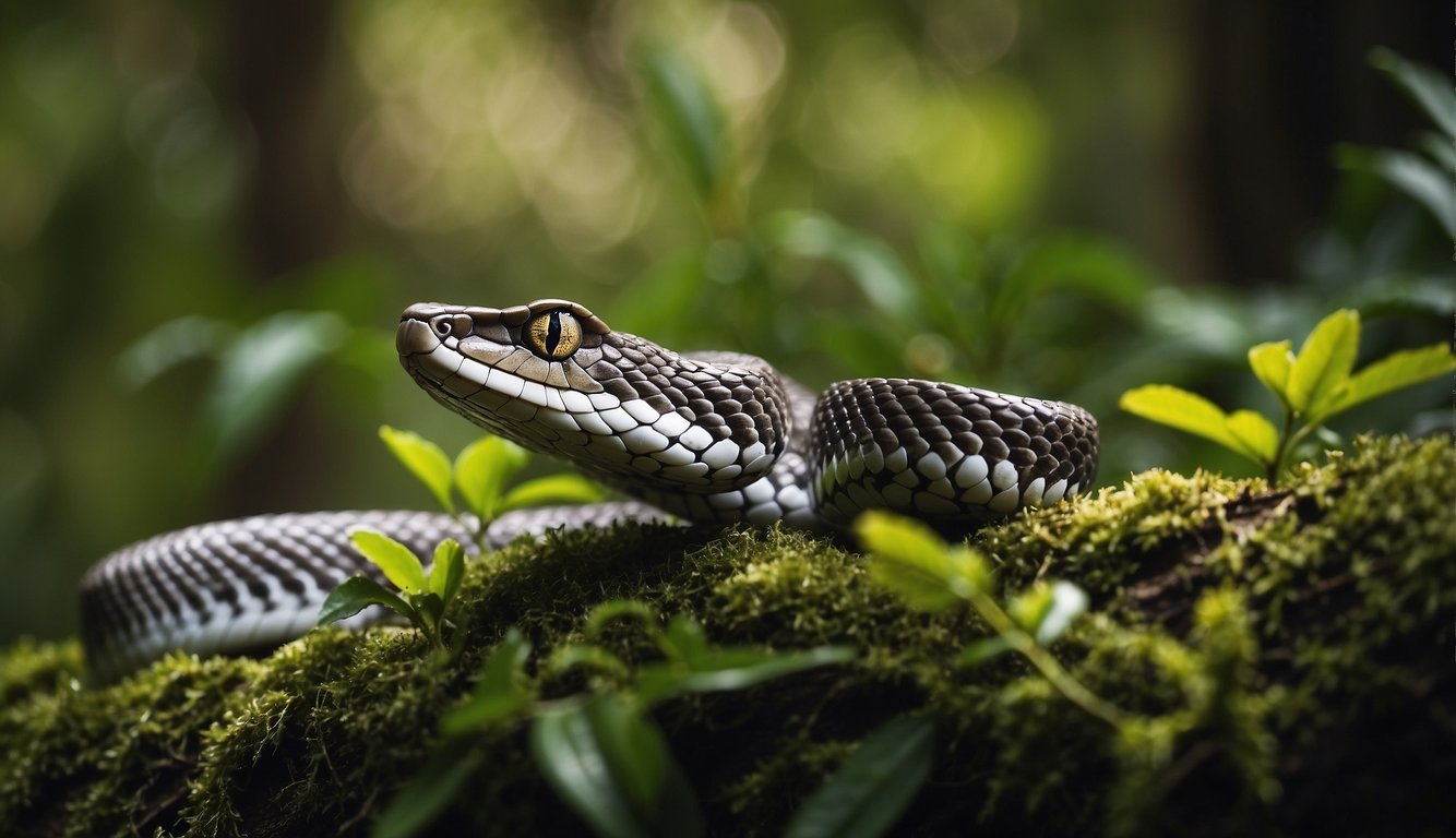 The bush vipers slither through the dense foliage, coiled and ready to strike.

They hang from the branches, waiting to ambush their prey with their unique tree-hanging hunting style