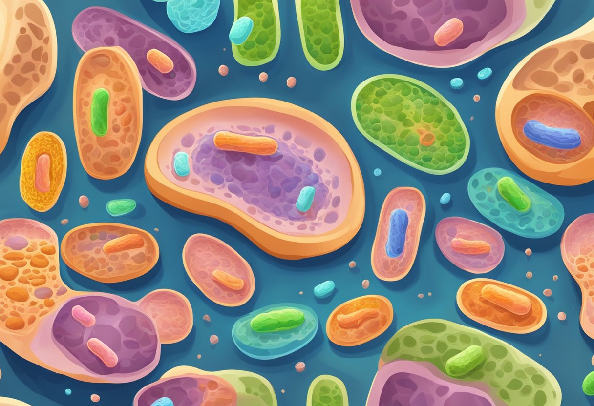 Mitochondria engulfed by autophagosomes, fuse with lysosomes, forming autolysosomes. Waste products are broken down and recycled