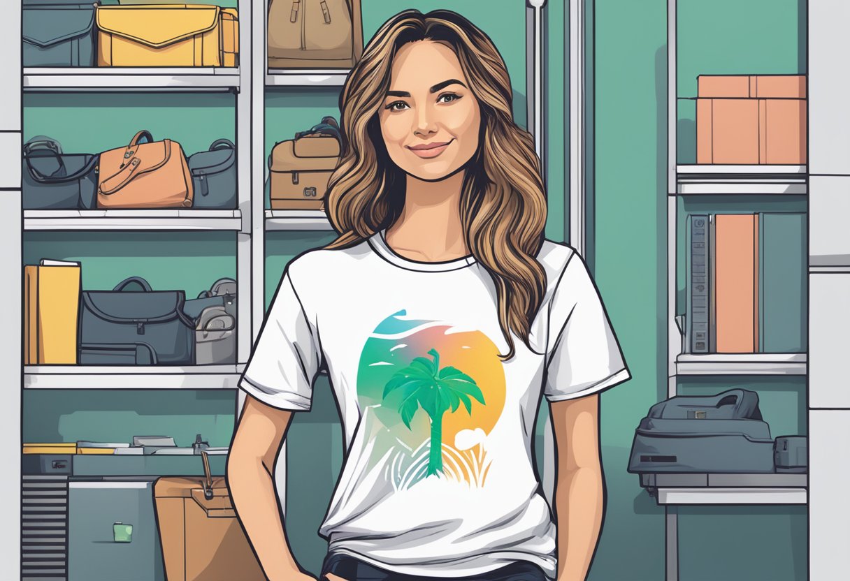 Printify and Shopify integrated for print-on-demand shop. T-shirt design with Kittl software. Image creation and printing process