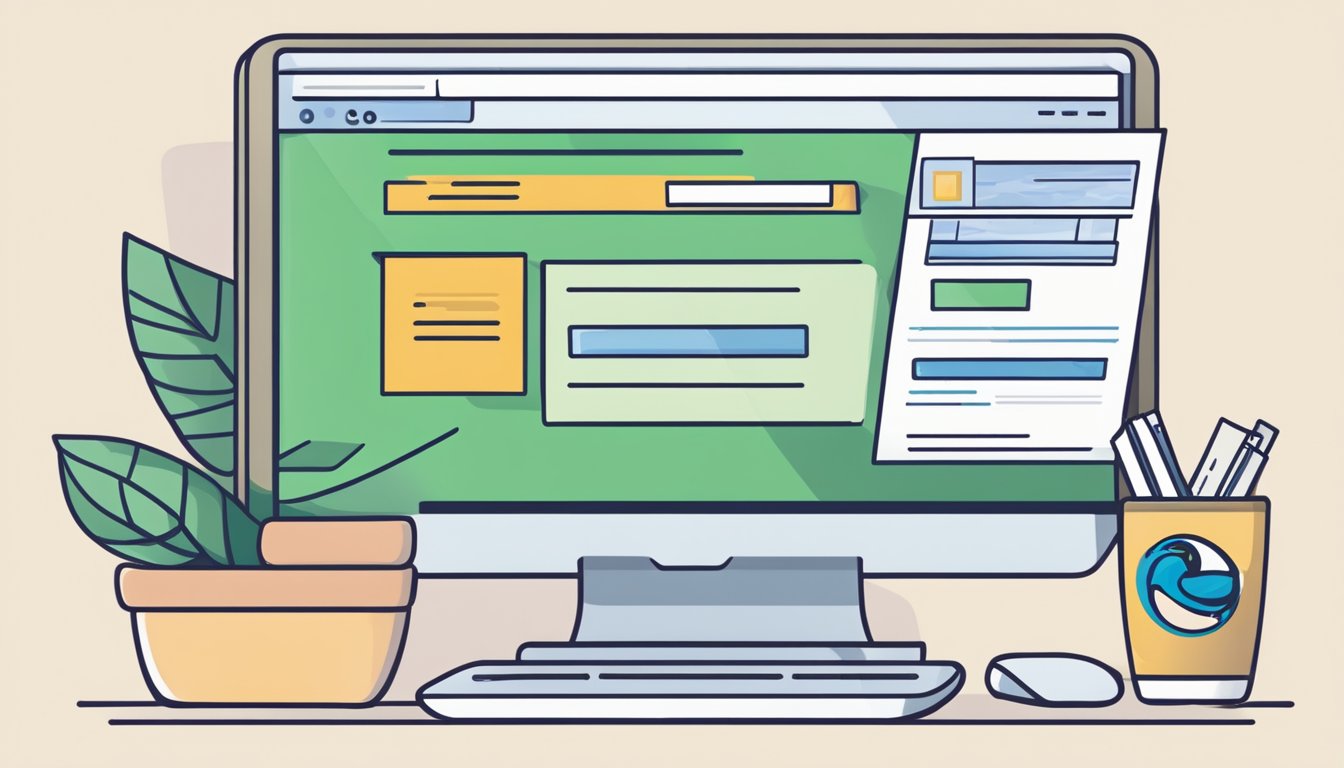 A computer with a browser open to a small personal loan application form on a website