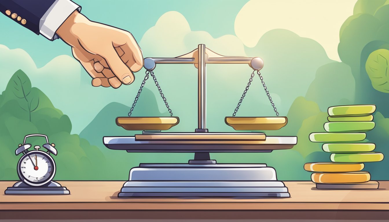 A scale tipping in favor of a balance transfer over a personal loan