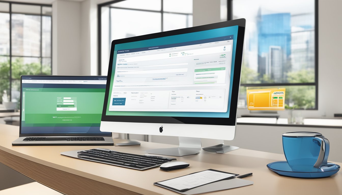City Bank logo displayed on a computer screen with a personal loan application form open and a status update showing "approved."