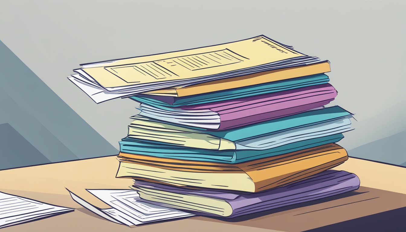 A stack of various loan documents being combined into one cohesive document, symbolizing personal loan consolidation