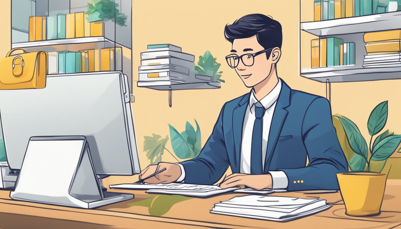 An EP holder in Singapore researches personal loan options online