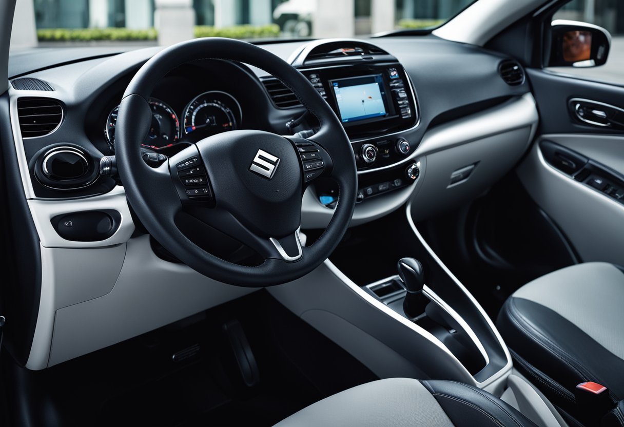 The Maruti Zen interior features sleek lines and modern materials, emphasizing performance and efficiency
