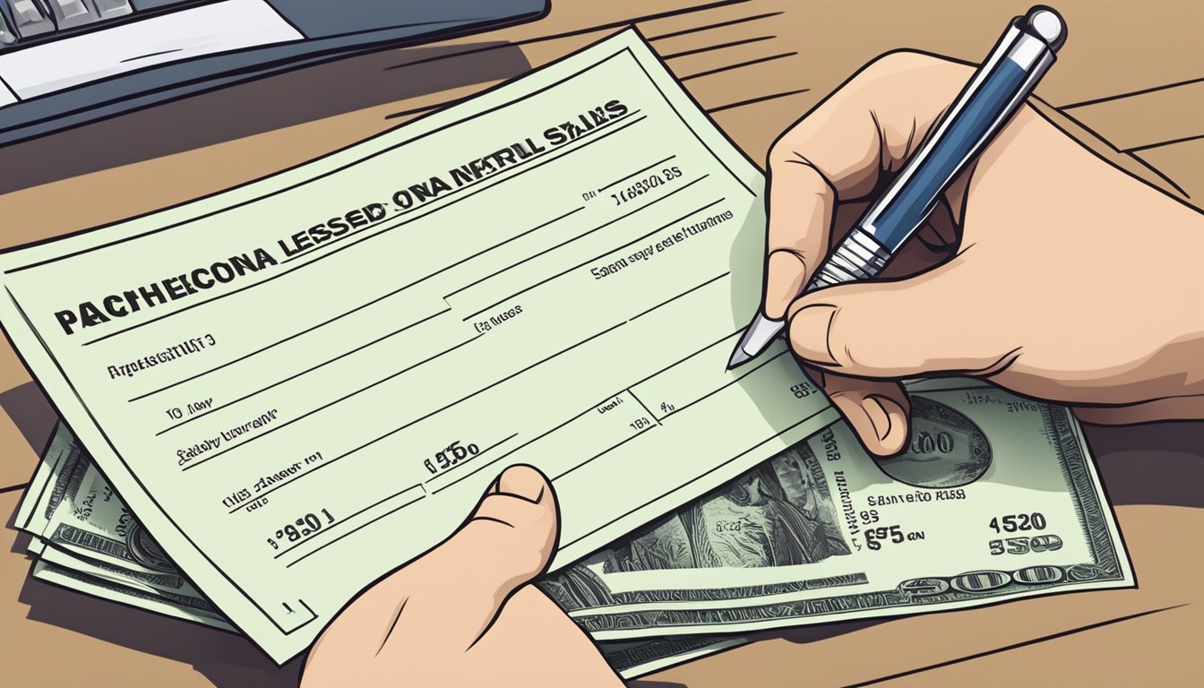 A paycheck with a salary less than 15000 is being handed over for a personal loan application