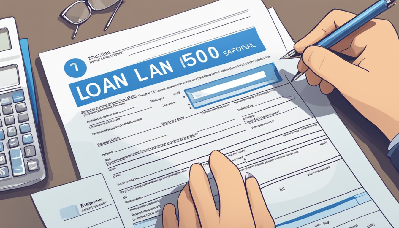 A person with a salary less than 15000 is filling out a personal loan application form