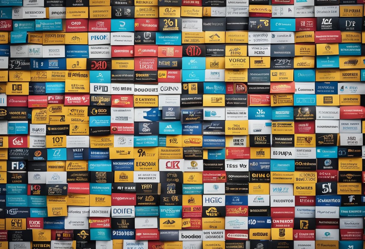 A wall covered in FAQ signs with elegant interior design elements
