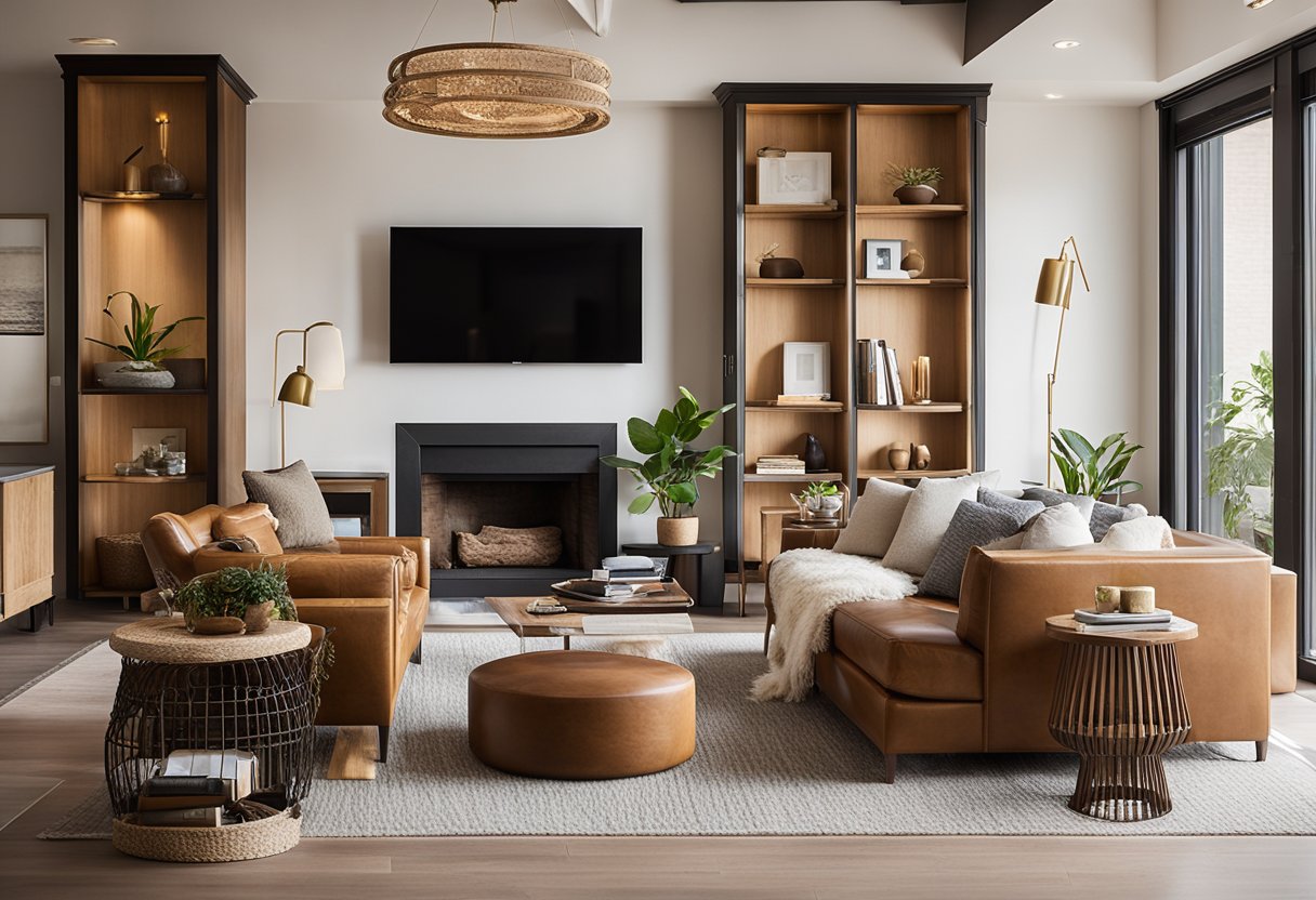 The Avalon Collective interior design features modern furniture, earthy tones, and natural lighting, creating a cozy and inviting atmosphere