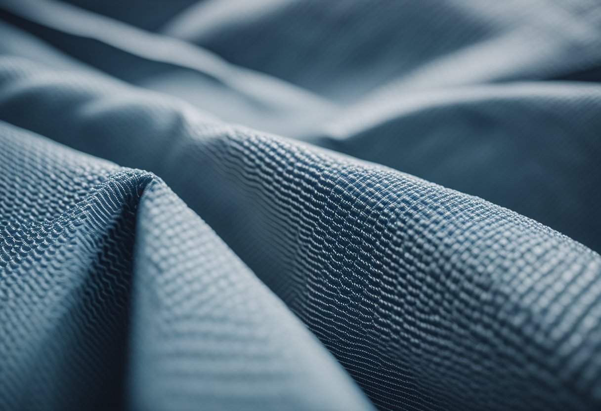 A futon with moisture-wicking fabric, allowing air to flow through, keeping it dry and comfortable