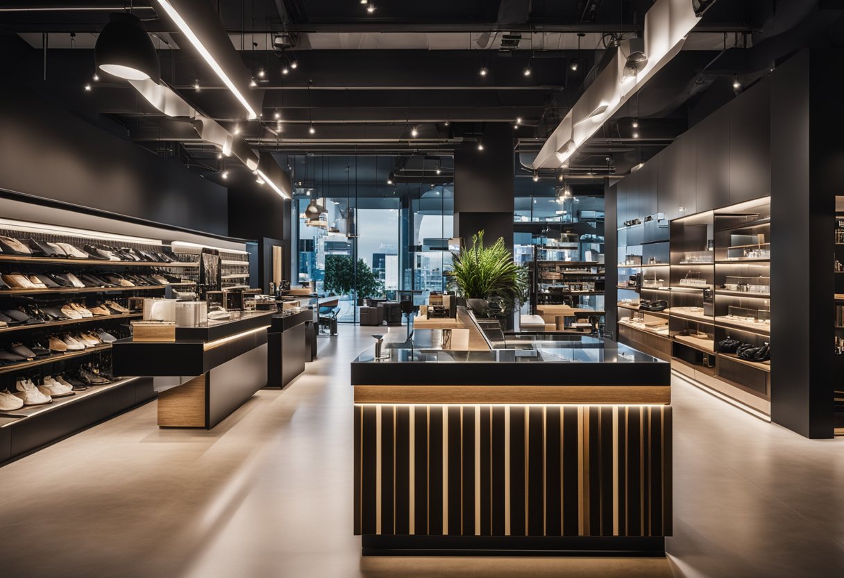 A modern retail space in Melbourne, featuring sleek furniture, vibrant lighting, and stylish displays