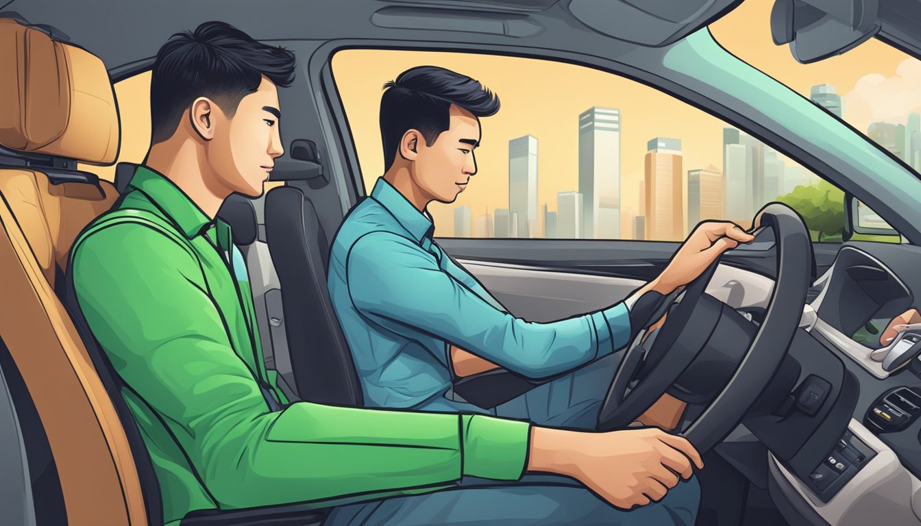 A grab driver in Singapore receives a personal loan for financial management