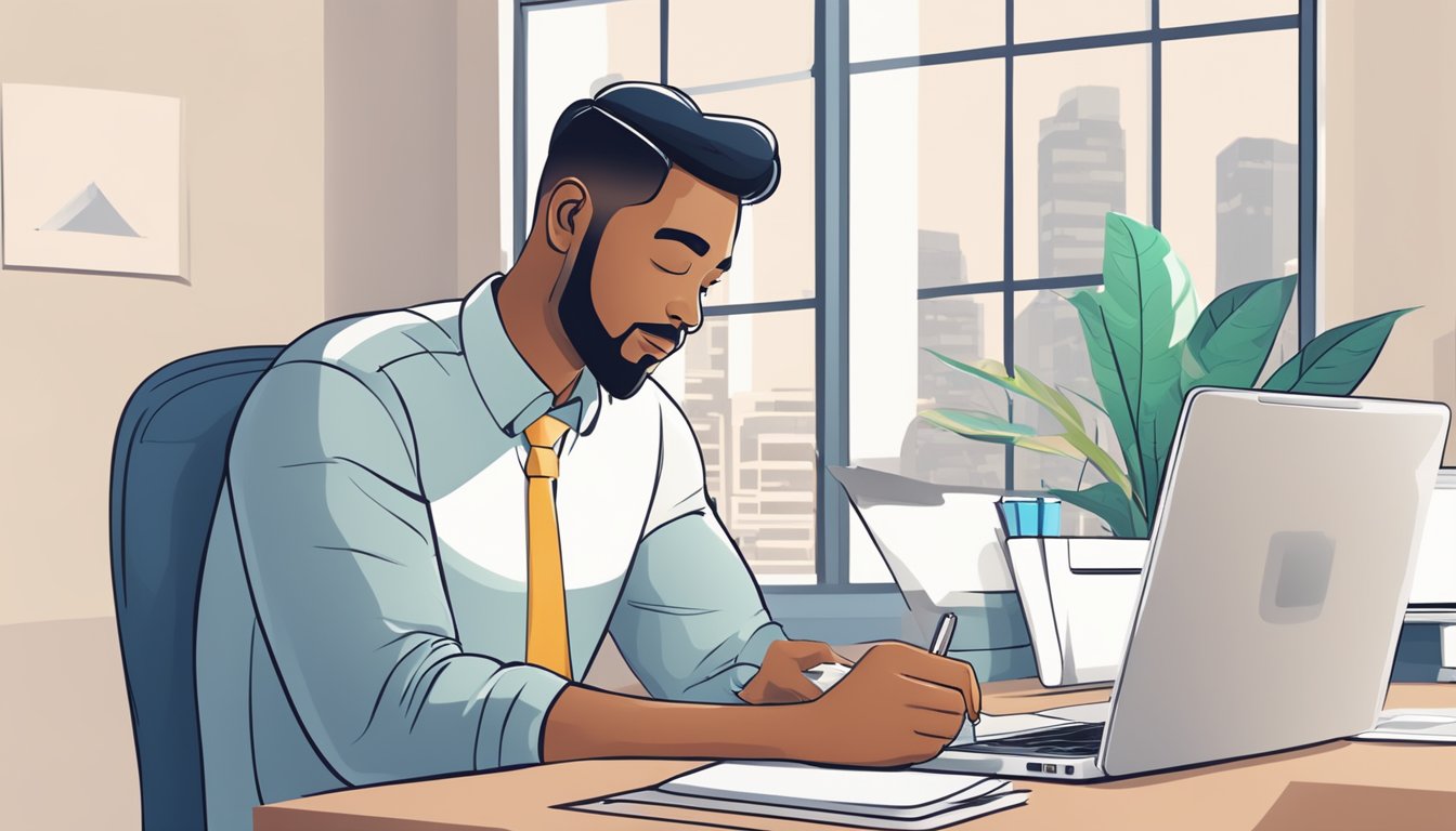 A person with a low credit score fills out a loan application form online. They carefully input their personal and financial information, hoping for approval