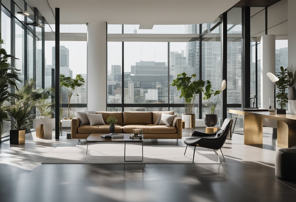 Clean lines, open space, minimal furnishings, and neutral colors define the International Style in interior design. Glass, steel, and concrete materials are prominent