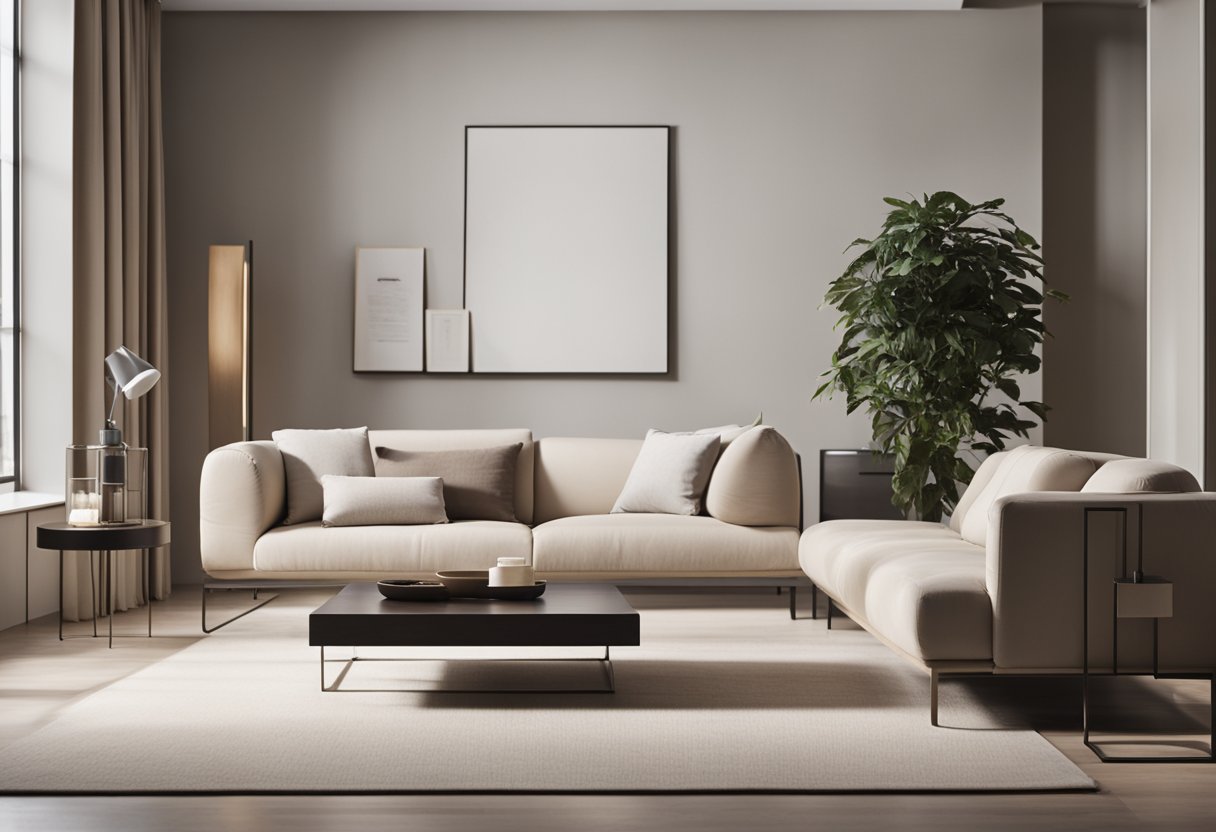 Sleek furniture, clean lines, and neutral color palettes dominate the modern interior. Minimalist decor and natural materials create a sense of calm and sophistication