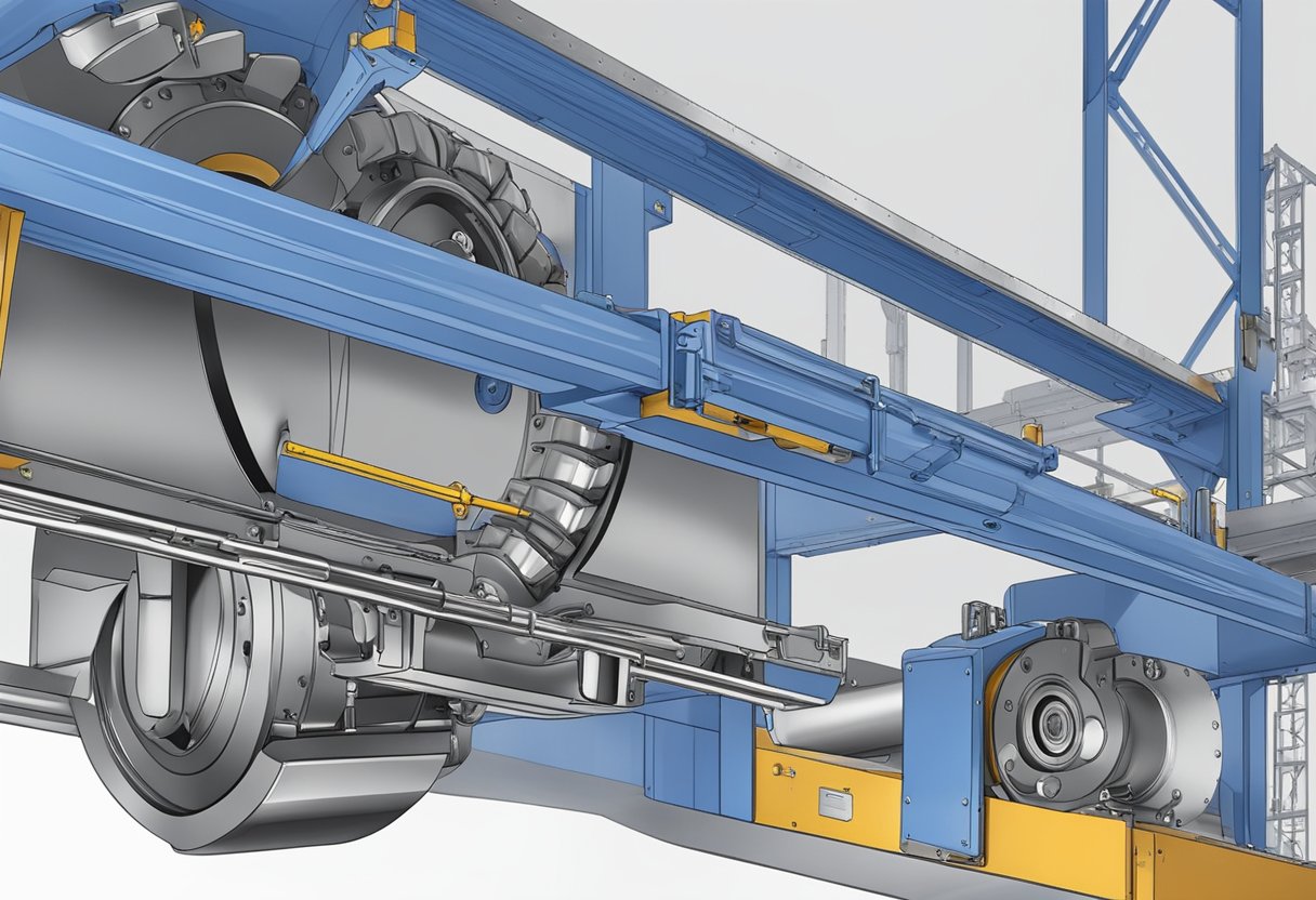 A ball slewing bearing rotates smoothly under heavy load