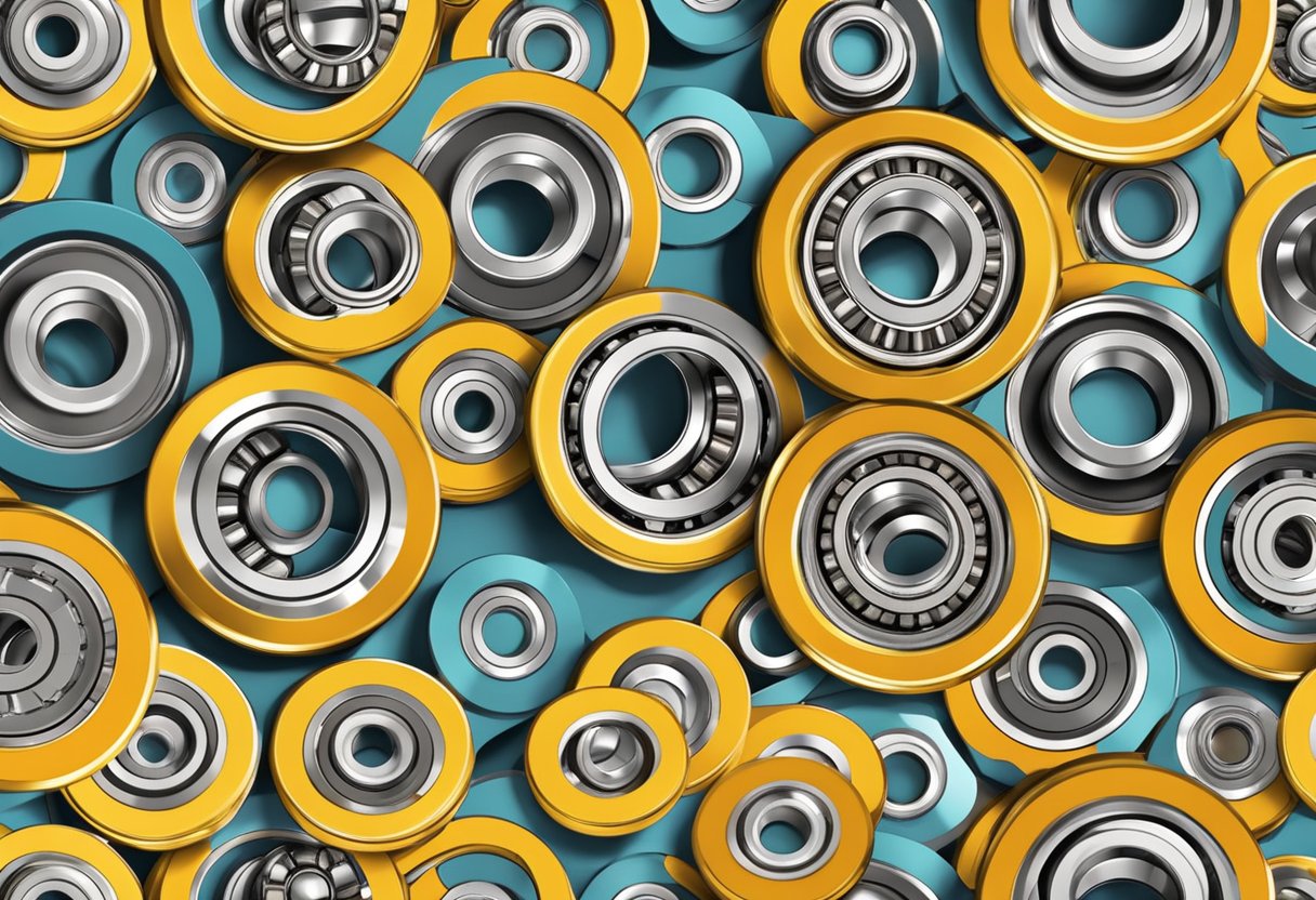 A cross roller bearing with inner and outer rings, and cylindrical rollers arranged in a crisscross pattern for smooth rotation