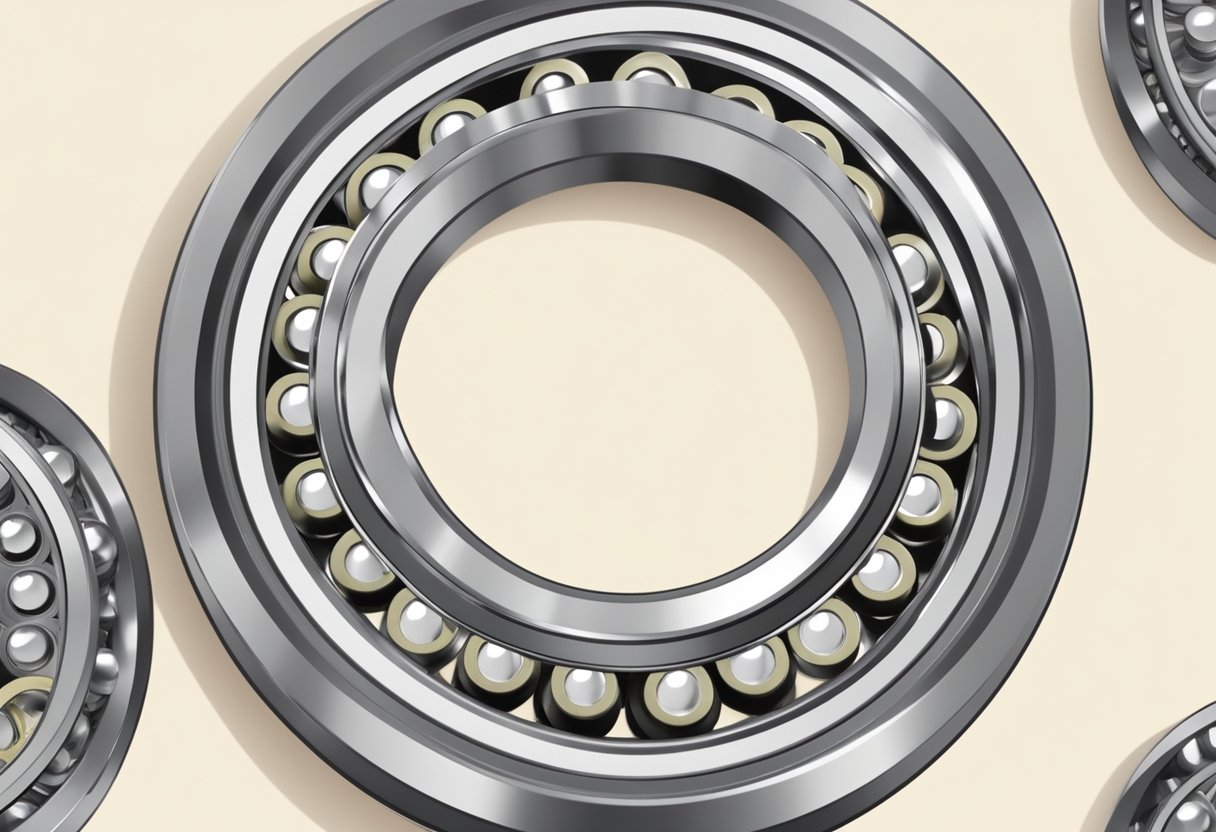 A double row ball bearing with a 25mm inner diameter, surrounded by a circular outer ring and evenly spaced balls between the two rows