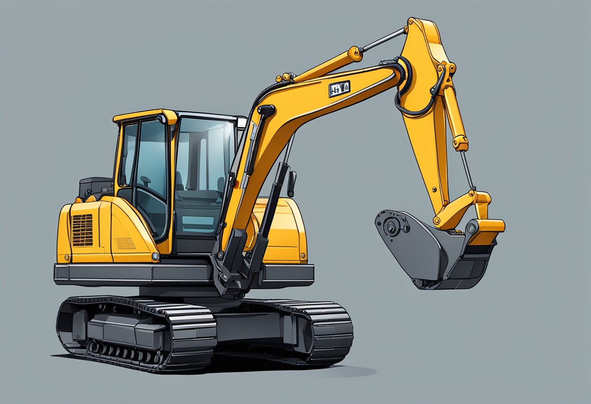 The excavator's swing bearing shows excessive play as it moves back and forth