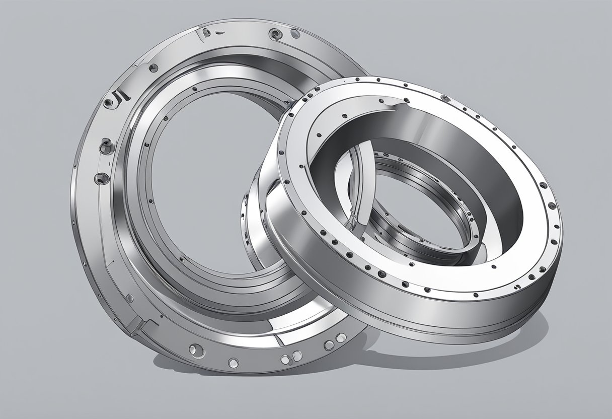 A slew ring connection rotates smoothly, linking two components with precision