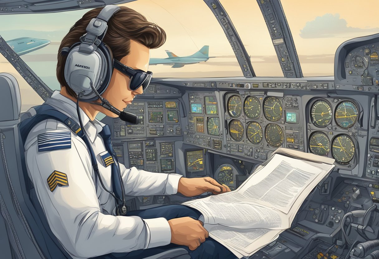 Pilots browsing aviation job websites, with contract and flexibility keywords. No human subjects or body parts