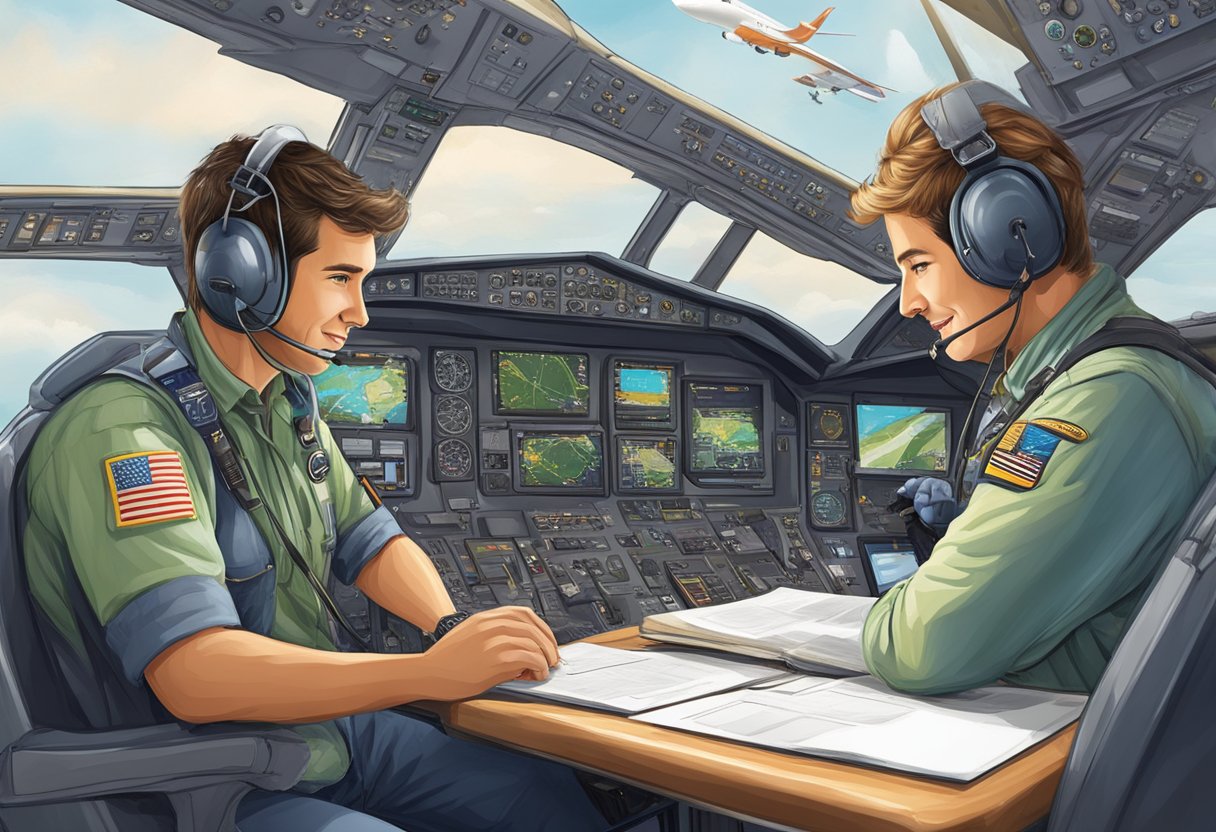 Pilots connecting online, sharing experiences, and finding job opportunities through aviation career websites