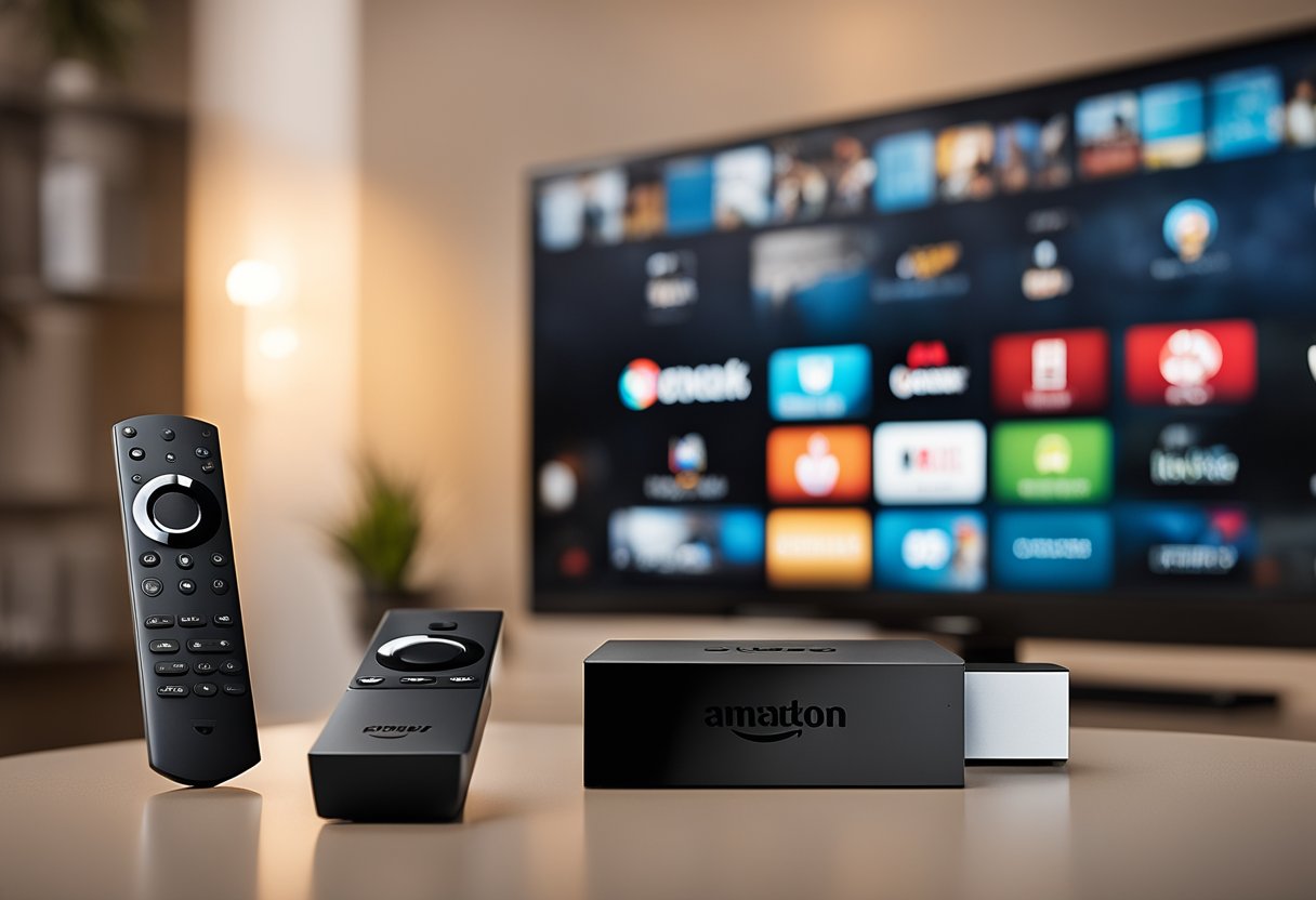 A Fire TV Stick with other devices, requiring a subscription