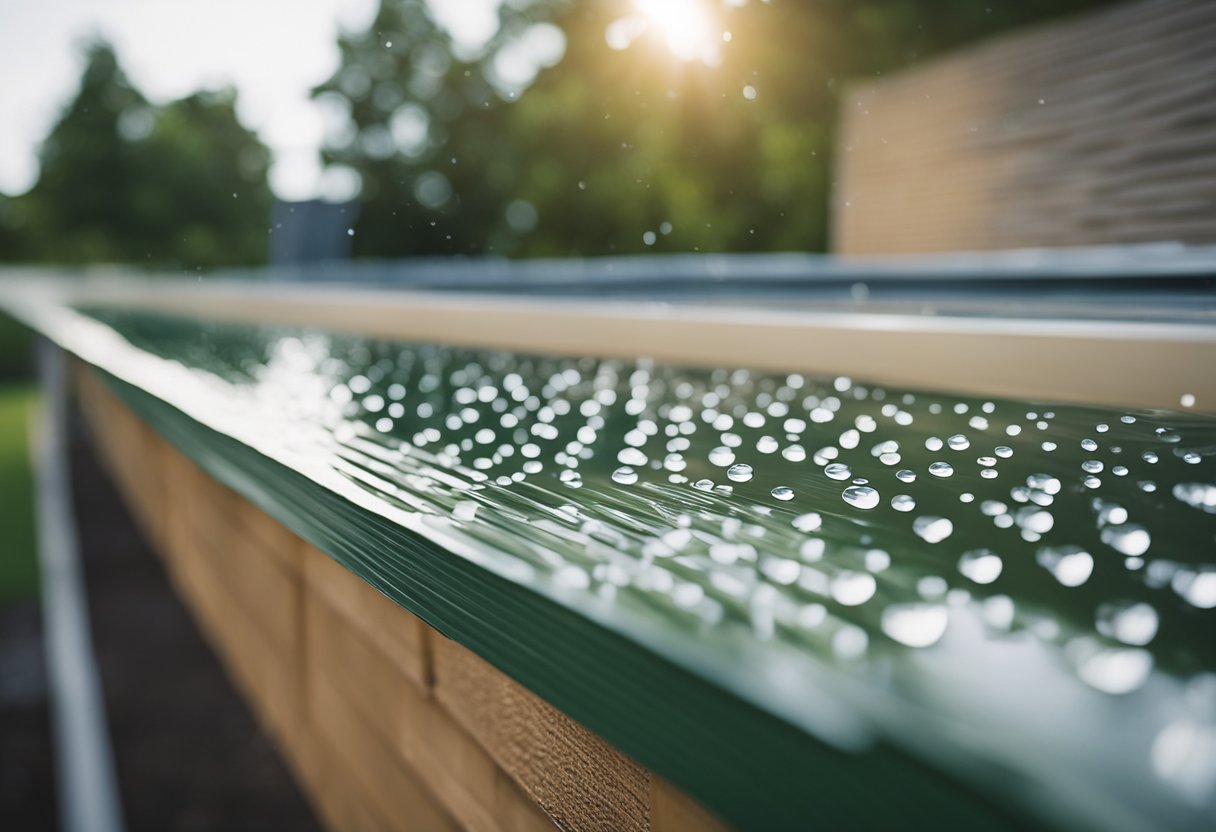 Hardie siding being tested with water, showing water resistance. Limitations mentioned in text