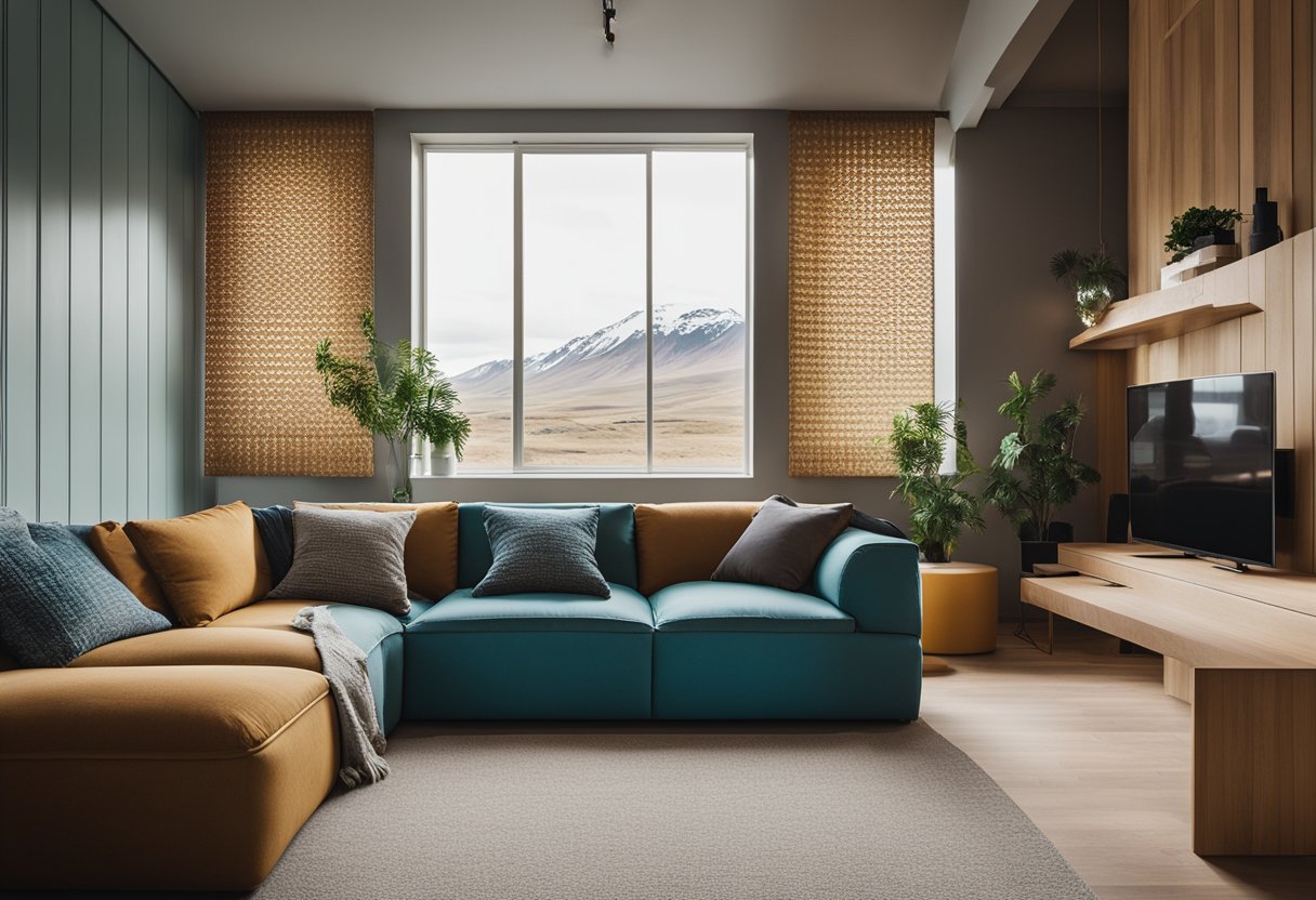 Vibrant colors and clean lines define the Icelandic interior. Natural materials like wood and wool create a cozy, minimalist feel. Geometric patterns and sleek furniture showcase the country's unique design aesthetic