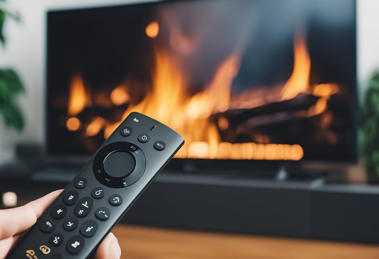 Auf dem Bildschirm ist ein Firestick mit geöffneter TiviMate Premium-App geöffnet