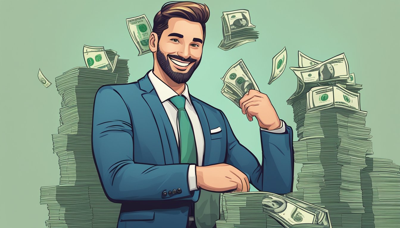 A stack of cash, a business plan, and a smiling banker ready to approve a $30k loan