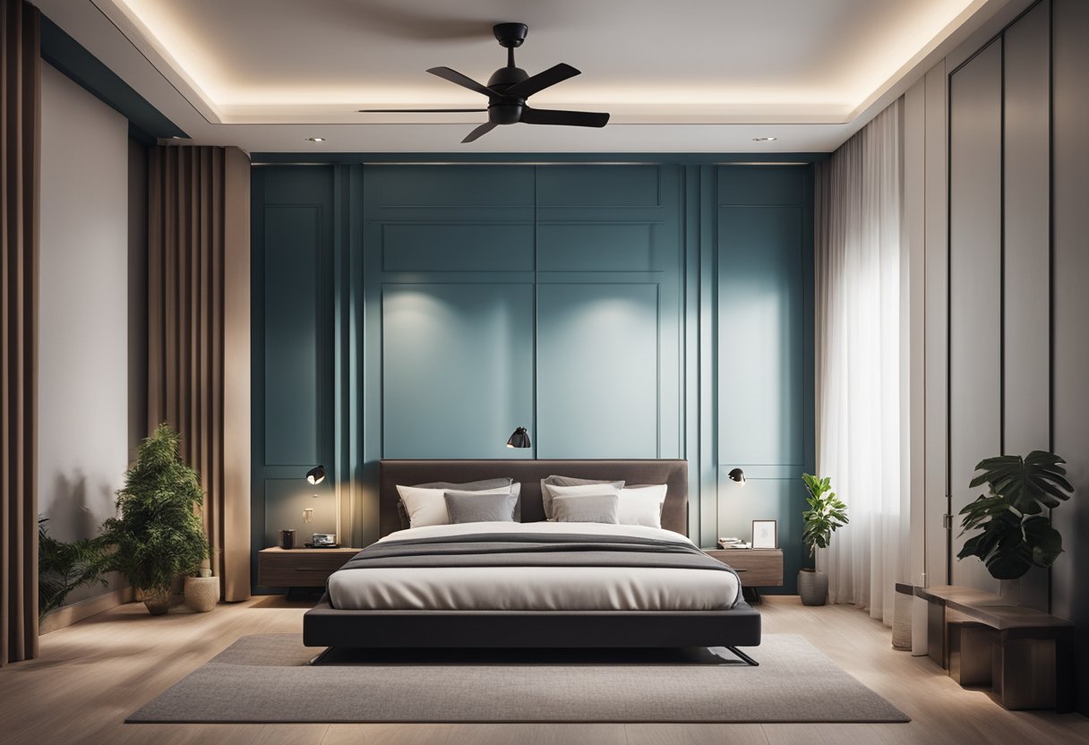 Enhance Bedroom: False Ceiling with Fan Tips