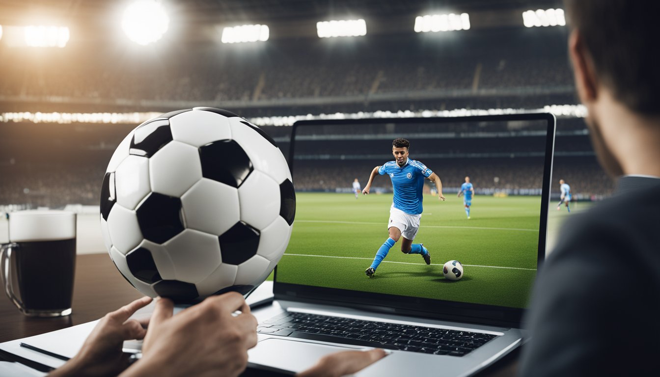 A person customizes a soccer blog, adding content and monetizing it