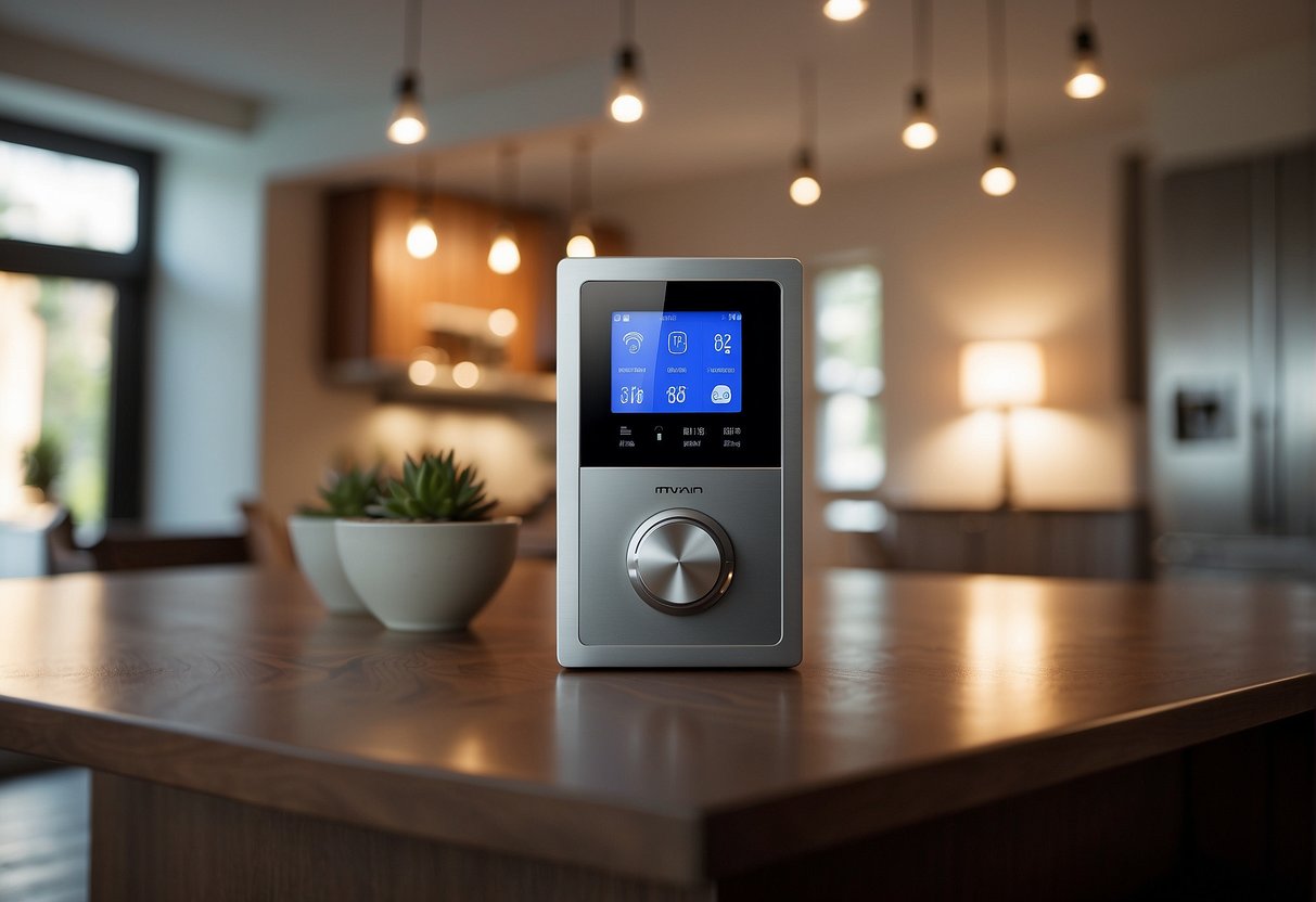 The Smart Home Manager controls lights, thermostat, and security system from a central hub