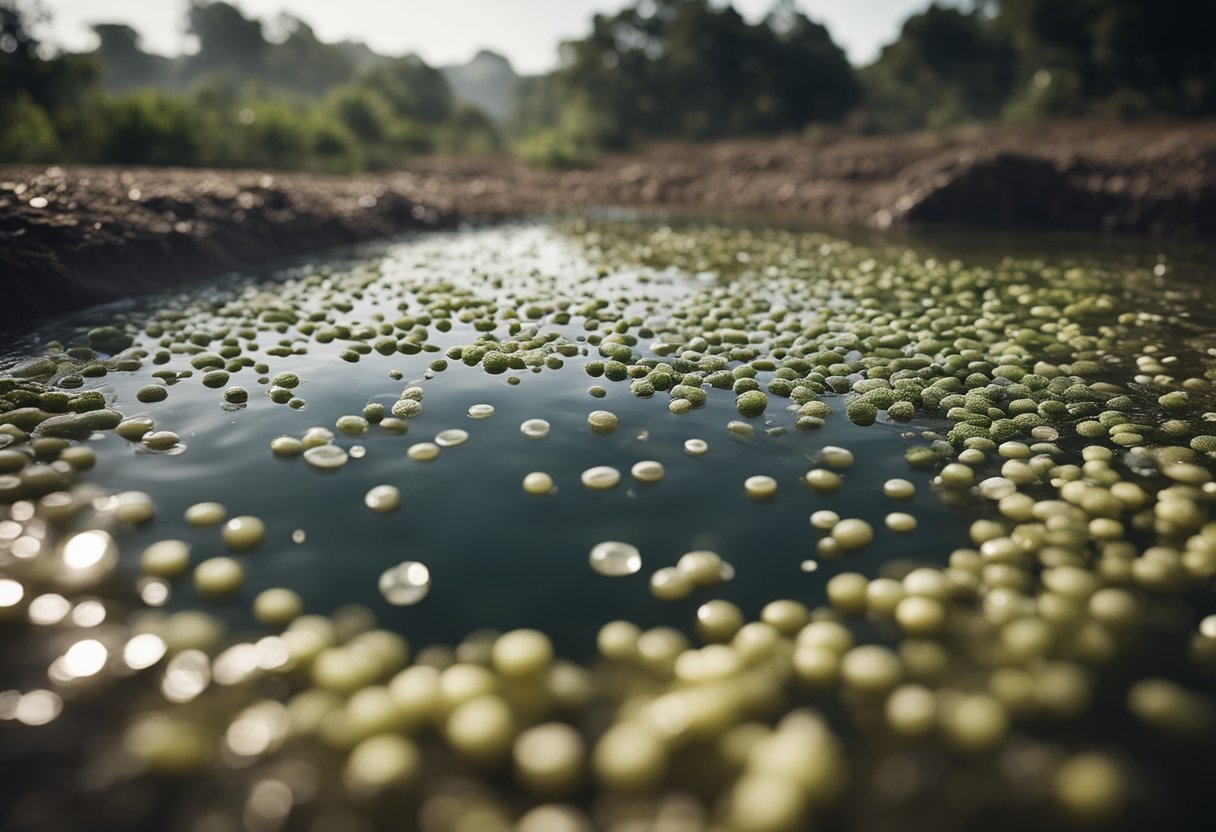 A contaminated water source spreads cholera to a community, as bacteria multiply and infect the intestines of those who consume it