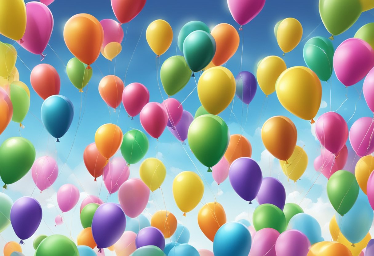 Colorful balloons float in the air. Some are small, others large. A dart flies through the air, aiming for a target. Excitement fills the room as players try to pop balloons and win prizes